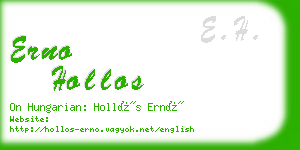 erno hollos business card